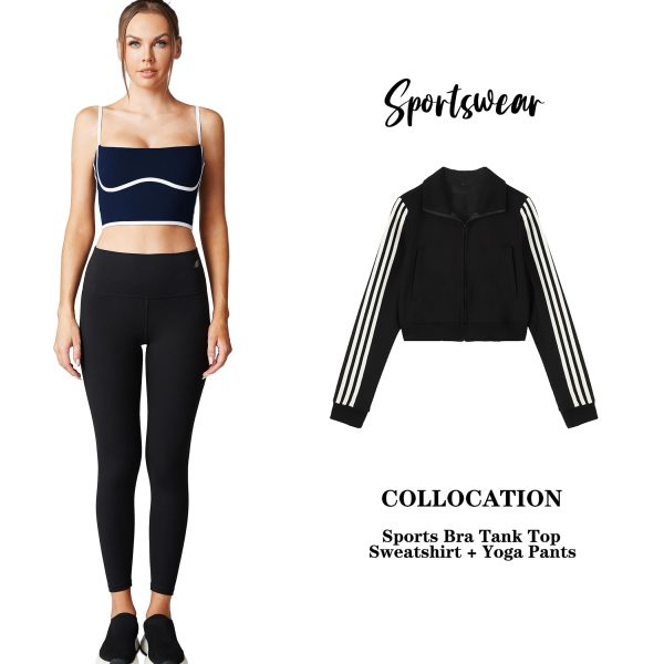 Sleeveless Spaghetti Strap Padded Sports Bra Tank Tops Square Neck Double Layer Workout Fitness Basic Crop Tops