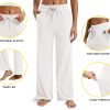 71nHFUBBcnL.jpg Wide Leg Pants for Woman, Loose Sweatpants Women with Pockets,Baggy Casual Drawstring Yoga Pants Long Style