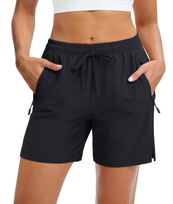 Women's 5" Hiking Shorts UPF 50+ Quick Dry Lightweight Athletic Running Golf Summer Casual Shorts with Pockets