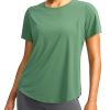 71s9PQdf9L.jpg Women's Short Sleeve Workout Shirts Breathable UPF 50+ Sun Protection T-Shirts Quick Dry Gym Running Hiking Tops