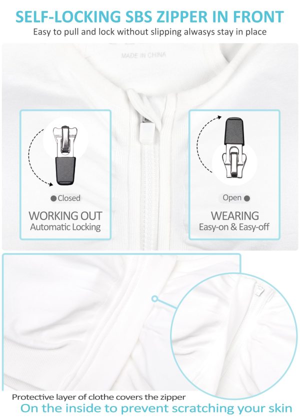 Women's Zip Front Sports Bra Wireless Post-Surgery Bra Active Yoga Sports Bras