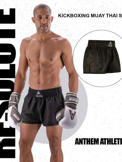 Muay Thai Shorts - Kickboxing Short Boxing Trunks for Men & Women - 50/50 Classic Infinity Resolute