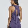 71uVGt8N9QL.jpg 5 Pack: Women's Crossback Keyhole Open Back Workout Tank Top Dry-Fit Sleeveless Yoga Gym (Available in Plus)