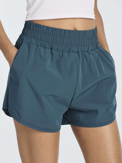 4 Pack Women's 2.5'' High Waisted Running Shorts with Liner - Quick Dry, Dry Fit, Gym Workout
