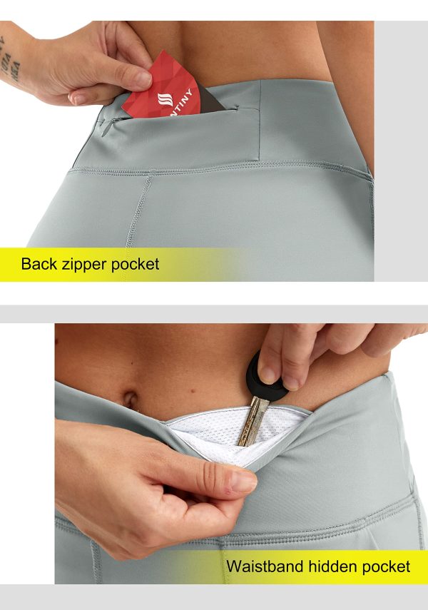 Women's 6'' Athletic Long Shorts with 4 Pockets High Waisted Bermuda Shorts for Women Walking Running Casual