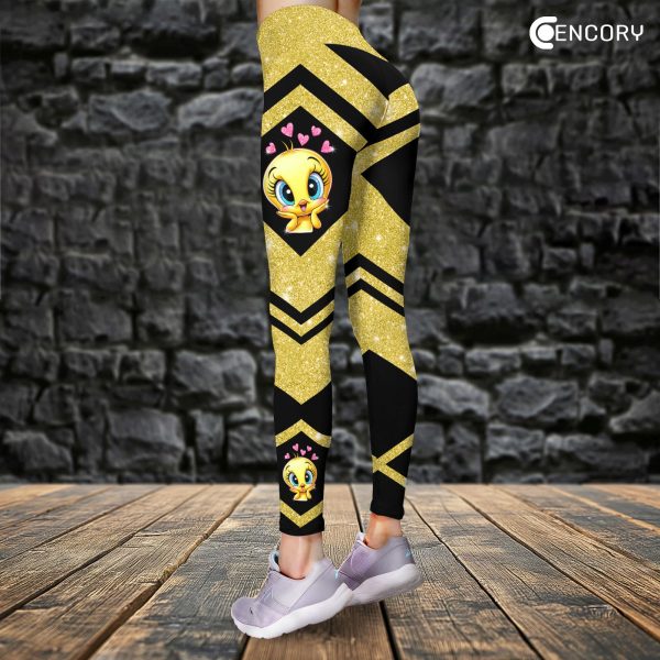 Cartoon Character Yoga Sets for Women 2 Piece, Women Workout Sets, Tank Top and Leggings Set, Women's Activewear Leggings