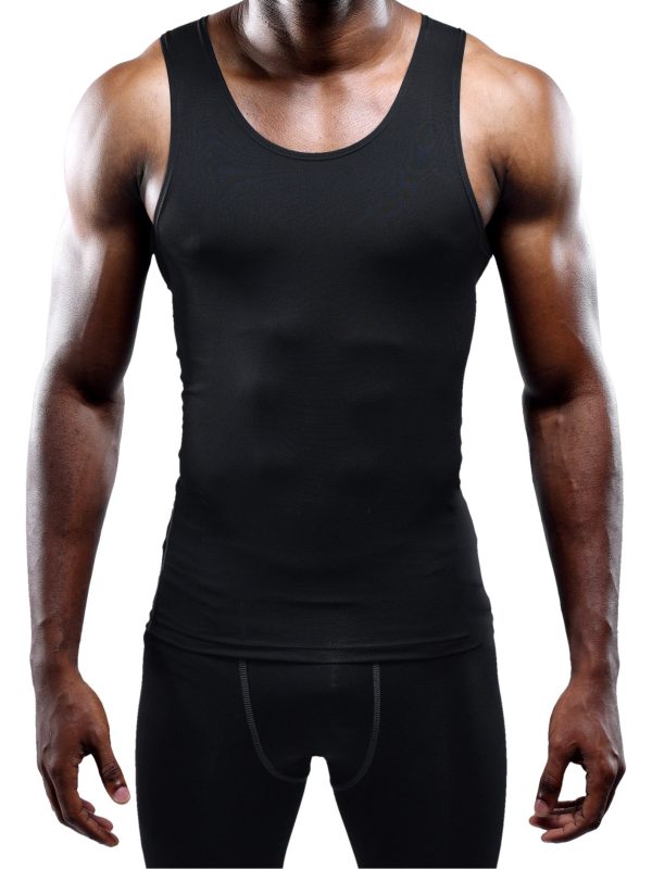Men's 3 Pack Athletic Compression Under Base Layer Sport Tank Top