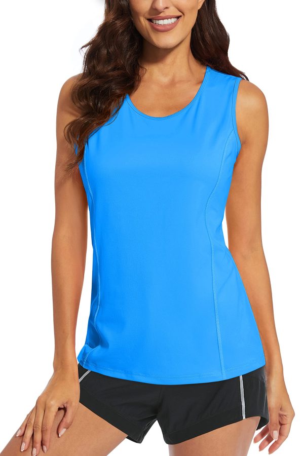 Women's Sleeveless Workout Shirts UPF 80+ Dry Fit Running Wicking Tank Tops Athletic Gym Summer Tops