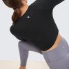 81AsbVB4ooL.jpg Womens Long Sleeve Crop Workout Tops Athletic Yoga Running Cropped T-Shirt Slim Fit Gym Shirts