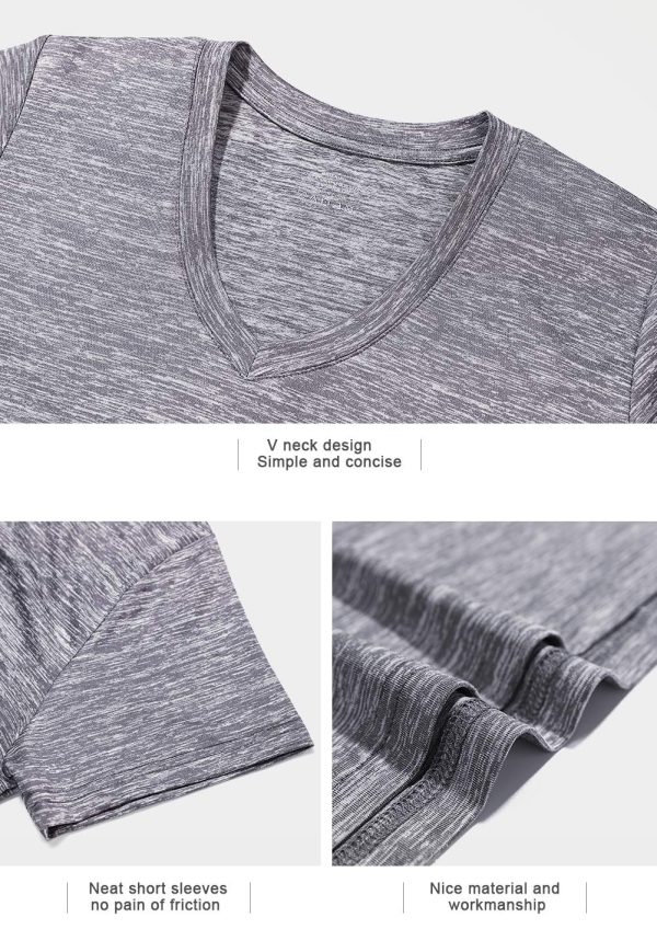 3-4 Pack Women's Dry Fit Tshirt Short Sleeve Moisture Wicking Athletic Shirts Sport Activewear Tee V Neck Workout Top