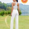81HH1Qtkt7L.jpg Wide Leg Yoga Pants Women High Waisted Workout Pants UPF 50+ Drawstring Sweatpants with 4 Pockets
