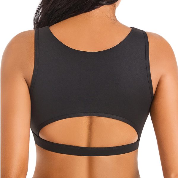 Push up Sports Bra for Women Sexy Hollow Crop Tops with Removable Cups Workout Fitness Yoga Bra Medium Support