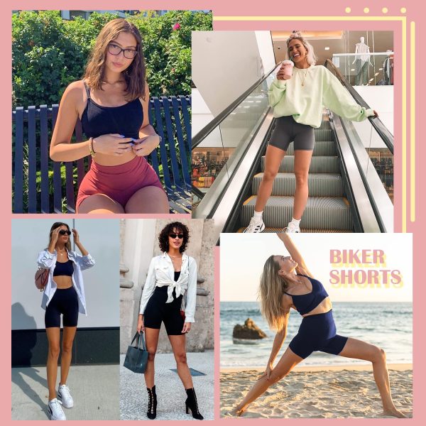 4 Pack Biker Shorts for Women with Pockets ?C 5" High Waisted Tummy Control Workout Yoga Running Gym Tennis Shorts
