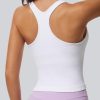 81fP3SXsJL.jpg Workout Tank Tops for Women Racerback Basic Running Tanks Seamless Muscle Athletic Yoga Tops with Built in Bra