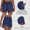 Women's High Waisted Athletic Shorts 4" High Rise Running Workout Gym Quick Dry Tummy Control Short with Zipper Pockets