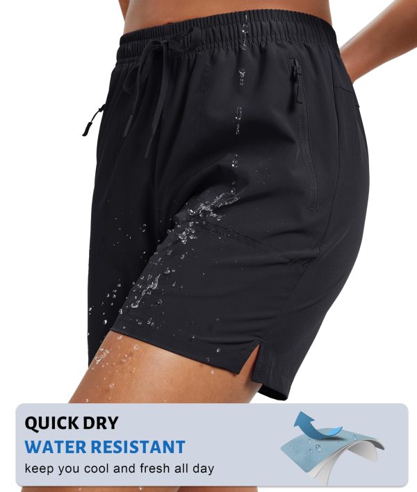 Women's 5" Hiking Shorts UPF 50+ Quick Dry Lightweight Athletic Running Golf Summer Casual Shorts with Pockets