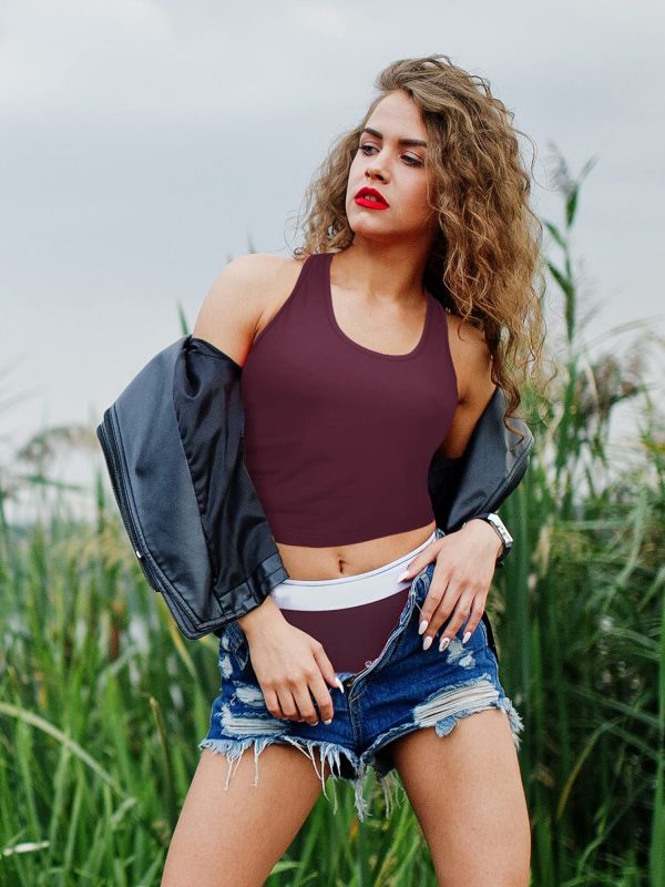 81vULnjS6CS.jpg 4 Pieces Basic Workout Crop Tank Tops Sleeveless Racerback Sport Tank Top for Women Yoga Running