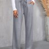 81xks4V28IL.jpg 3 Pack Women's Lounge Pants with Pockets Casual Wide Leg Drawstring Yoga Pants Straight Trousers Spring Bottoms