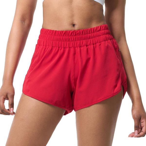 Athletic Shorts for Women,Women's Quick Dry Workout Sports Active Running Track Shorts with Elastic and Zip Pockets