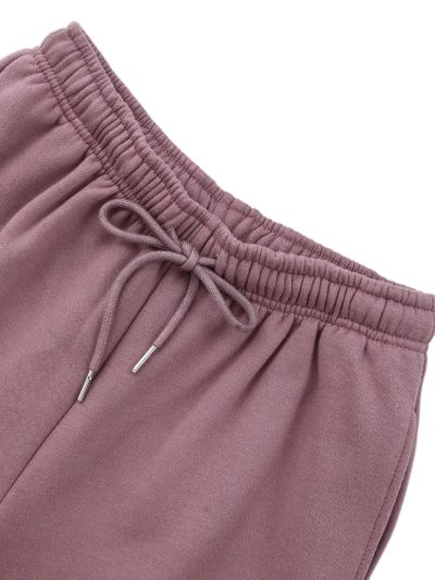 Womens Fleece High Waisted Sweatpants Drawstring Lounge Joggers Pants