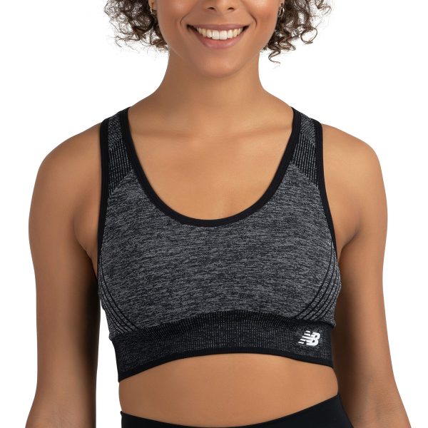 Seamless Womens Medium Impact Racerback Sports Bra - Padded Workout Yoga Top