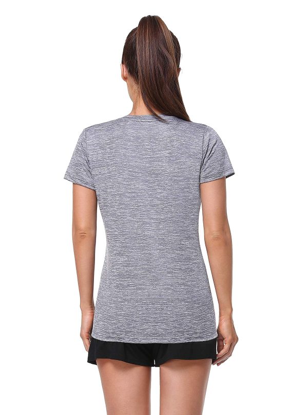 3-4 Pack Women's Dry Fit Tshirt Short Sleeve Moisture Wicking Athletic Shirts Sport Activewear Tee V Neck Workout Top